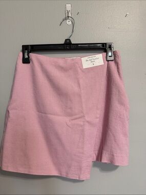 Abercrombie & Fitch Light Pink A-Line Mini Skirt